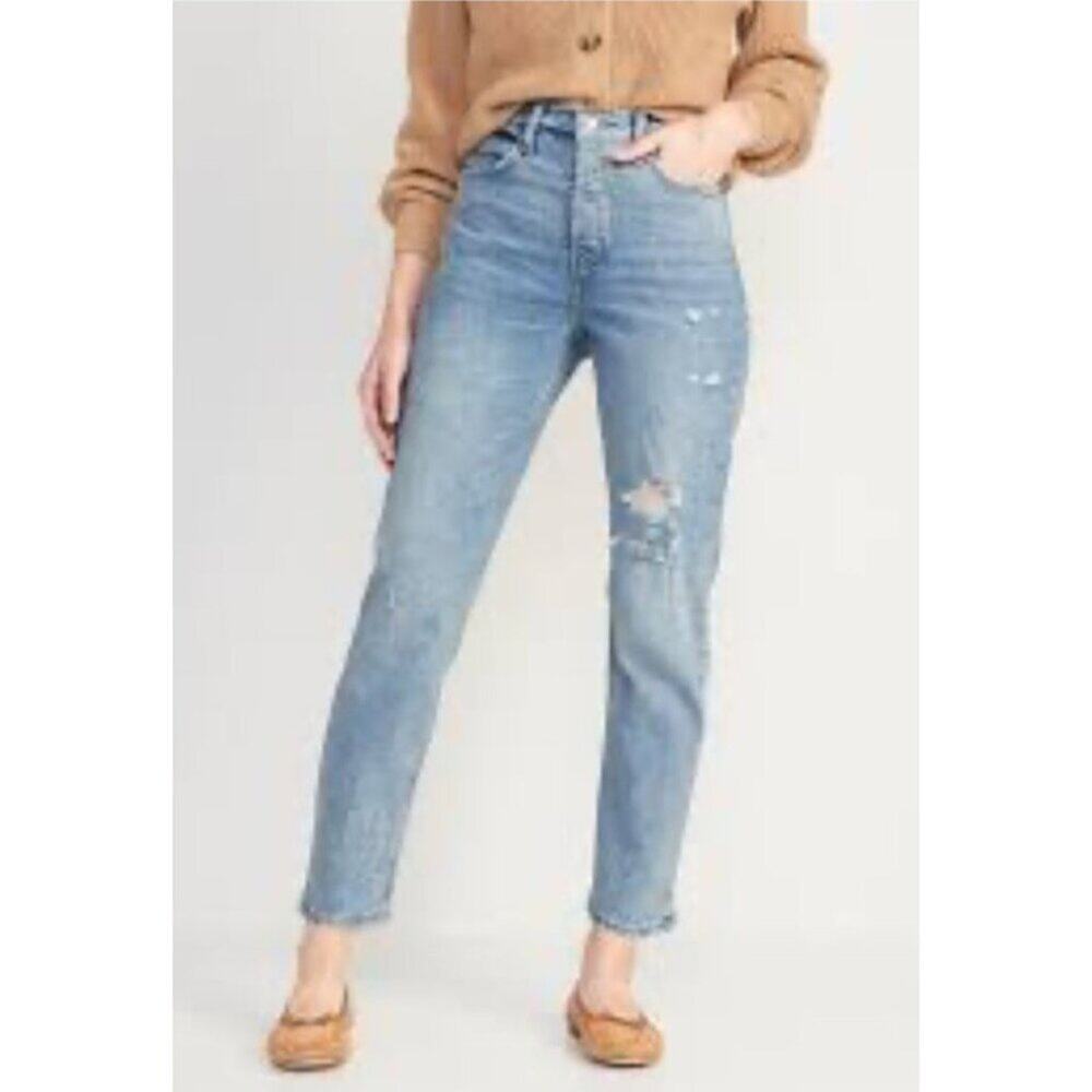 Old Navy Extra High Rise Sky-Hi Straight Jeans Women's Size 20 New with Tags Dis - Picture 4 of 7